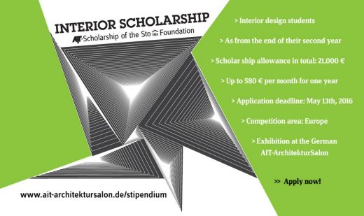 AIT Interior Scholarship 2016 Competition - e-architect
