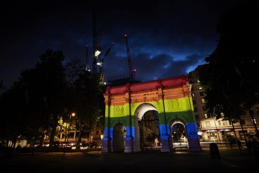 Marble Arch London Pride Illumination, Hyde Park