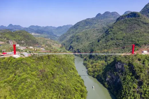 Glass Bridge, Huangchuan Three Gorges Scenic Area
